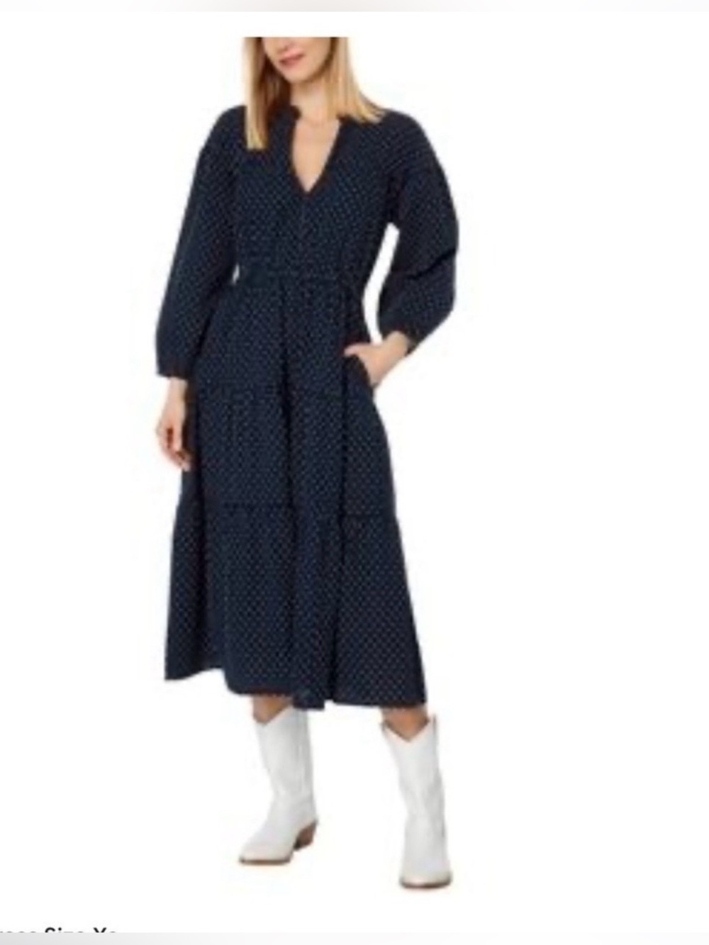 Madewell Mariette Print Tiered Midi Dress